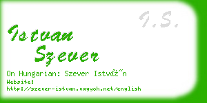 istvan szever business card